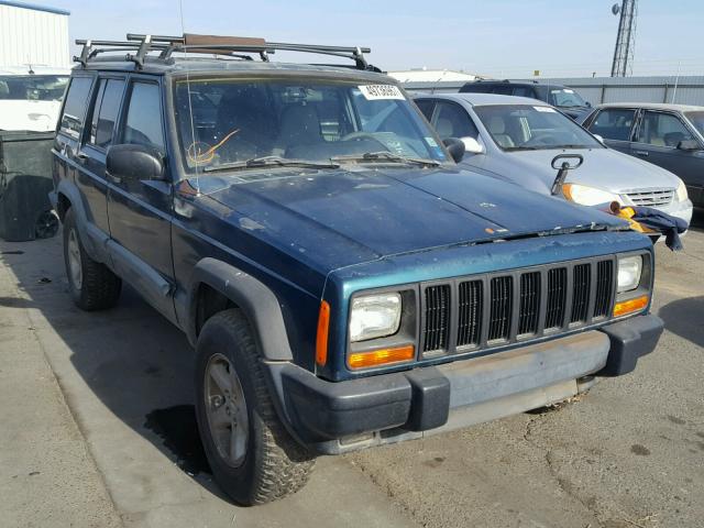 1J4FJ68S1VL568998 - 1997 JEEP CHEROKEE S GREEN photo 1