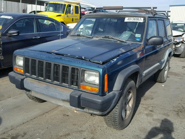 1J4FJ68S1VL568998 - 1997 JEEP CHEROKEE S GREEN photo 2