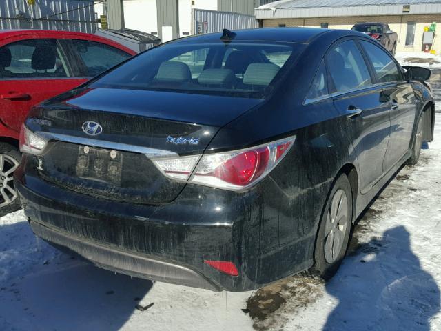 KMHEC4A48FA121511 - 2015 HYUNDAI SONATA HYB BLACK photo 4