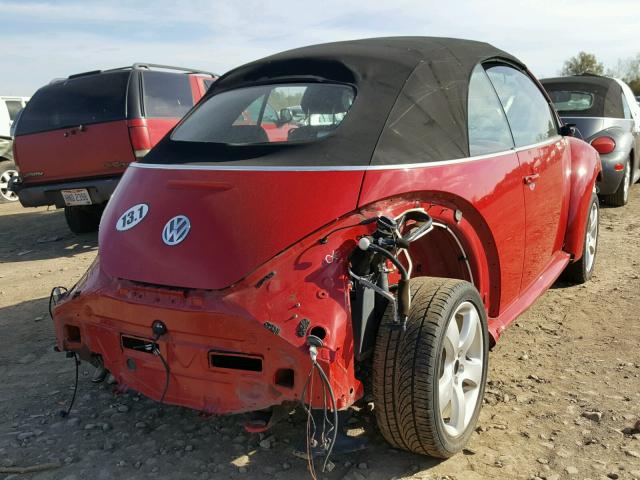 3VWSF31Y56M303274 - 2006 VOLKSWAGEN NEW BEETLE 红色 照片 4