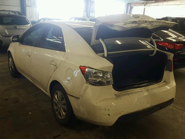 KNAFU4A29A5181980 - 2010 KIA FORTE EX WHITE photo 3