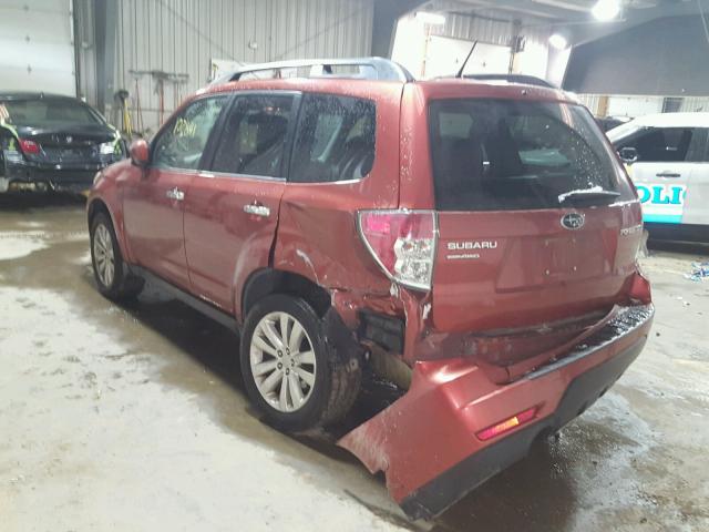 JF2SHBDC1BH709608 - 2011 SUBARU FORESTER 2 ORANGE photo 3