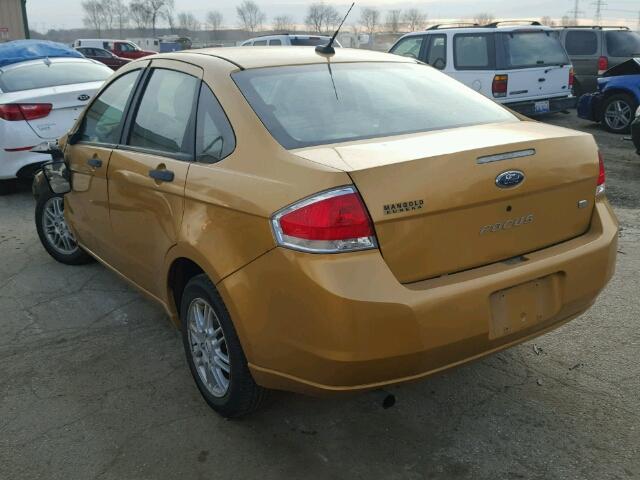 1FAHP35N89W236254 - 2009 FORD FOCUS SE GOLD photo 3