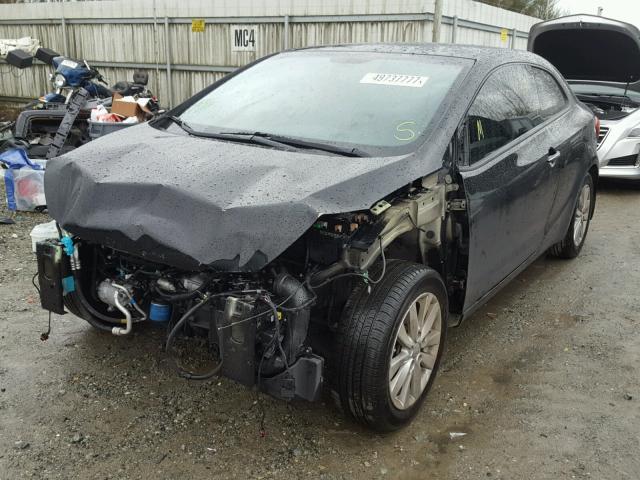 KNAFX6A81E5158514 - 2014 KIA FORTE EX BLACK photo 2