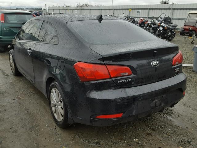 KNAFX6A81E5158514 - 2014 KIA FORTE EX BLACK photo 3