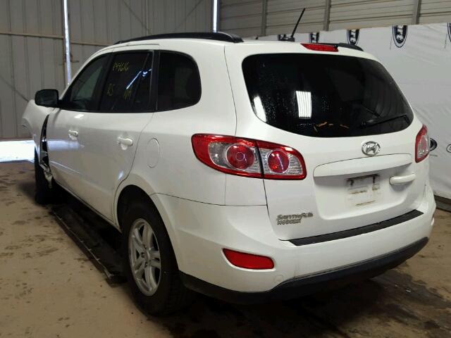 5XYZG3AB9CG093670 - 2012 HYUNDAI SANTA FE G WHITE photo 3