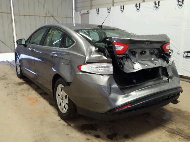 1FA6P0G72E5399292 - 2014 FORD FUSION S GRAY photo 3