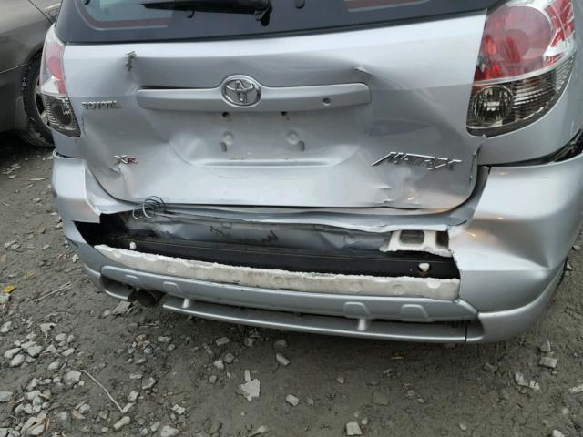 2T1KR32EX5C550263 - 2005 TOYOTA COROLLA MA SILVER photo 9