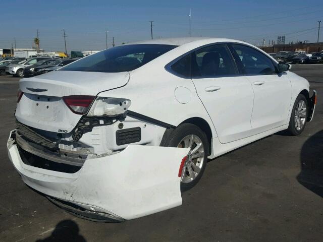 1C3CCCAB4FN740995 - 2015 CHRYSLER 200 LIMITE WHITE photo 4