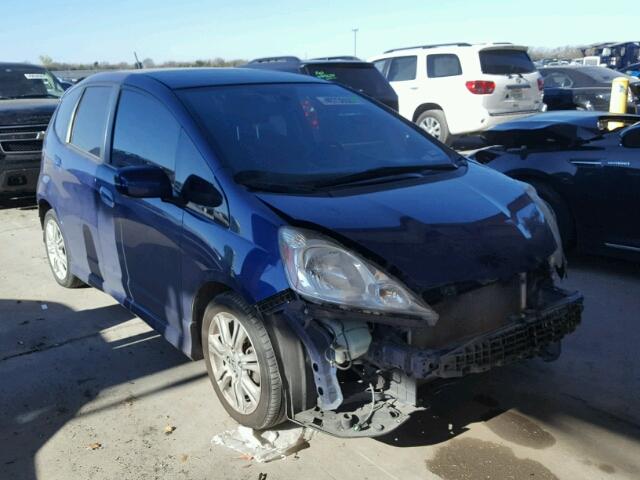 JHMGE88489S031258 - 2009 HONDA FIT SPORT BLUE photo 1