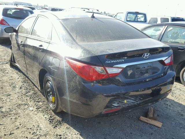 5NPEB4AC5DH504374 - 2013 HYUNDAI SONATA GLS BLACK photo 3