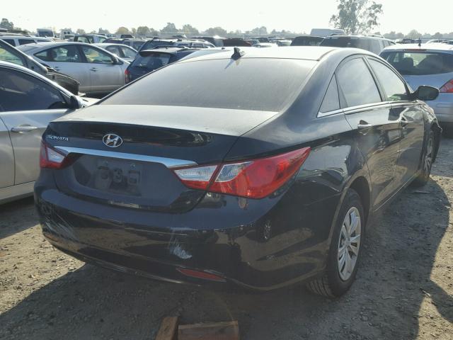 5NPEB4AC5DH504374 - 2013 HYUNDAI SONATA GLS BLACK photo 4