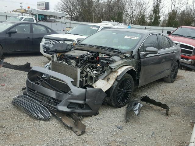 1FA6P0HD0E5406969 - 2014 FORD FUSION SE GRAY photo 2