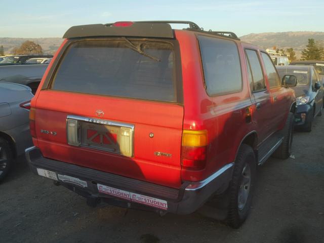 JT3VN29V4S0039263 - 1995 TOYOTA 4RUNNER VN RED photo 4