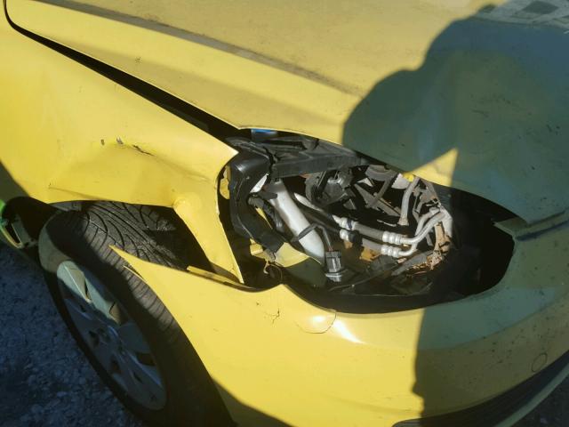 KMHCM36CX8U067046 - 2008 HYUNDAI ACCENT GS YELLOW photo 9