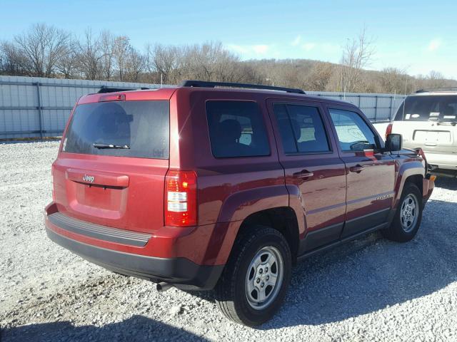 1C4NJPBA2GD747376 - 2016 JEEP PATRIOT SP RED photo 4