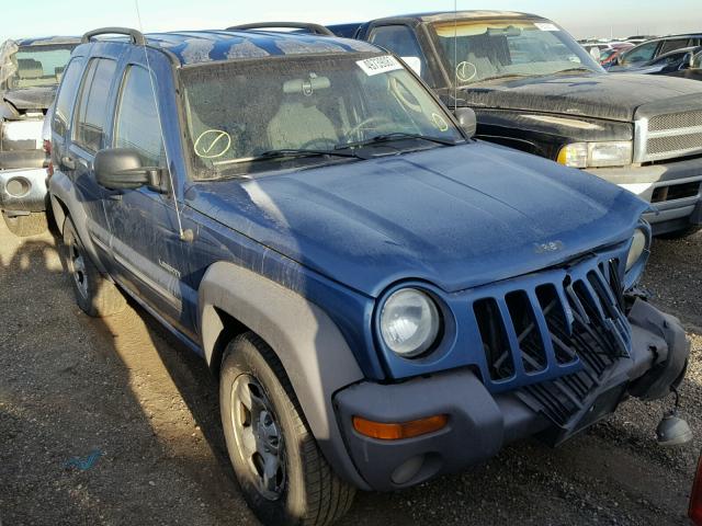 1J4GL48K24W152314 - 2004 JEEP LIBERTY SP BLUE photo 1