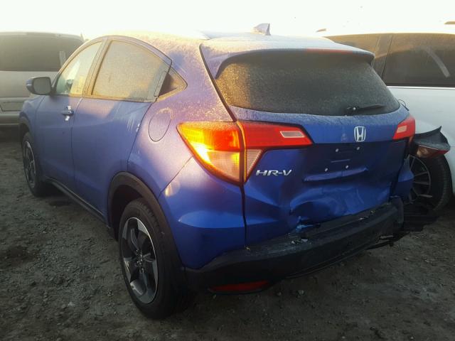 3CZRU5H72JM701500 - 2018 HONDA HR-V EXL BLUE photo 3