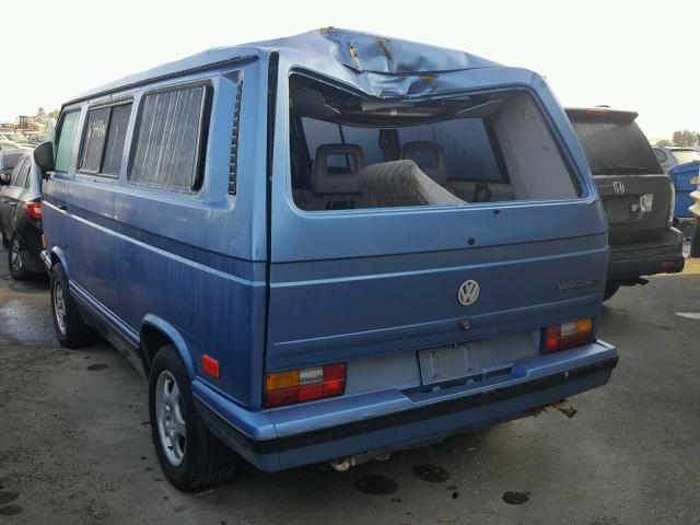 WV2YB0257KH060269 - 1989 VOLKSWAGEN VAN BLUE photo 3