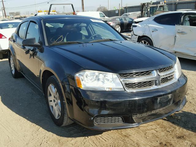 1C3CDZAB4CN331729 - 2012 DODGE AVENGER SE BLACK photo 1