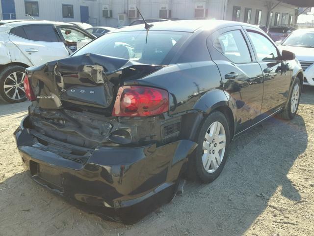 1C3CDZAB4CN331729 - 2012 DODGE AVENGER SE BLACK photo 4