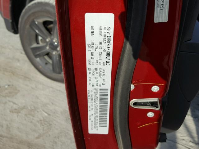 1C4NJPBA9FD211281 - 2015 JEEP PATRIOT SP RED photo 10