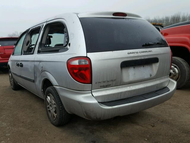 1D4GP24R17B125640 - 2007 DODGE GRAND CARA SILVER photo 3