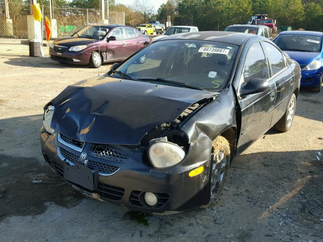 1B3ES56C35D149650 - 2005 DODGE NEON SXT BLACK photo 2