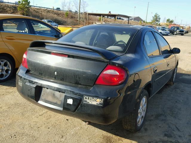 1B3ES56C35D149650 - 2005 DODGE NEON SXT BLACK photo 4