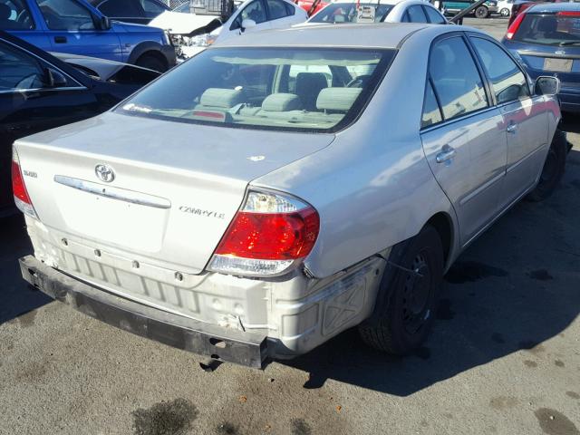 4T1BE32K05U055361 - 2005 TOYOTA CAMRY LE SILVER photo 4