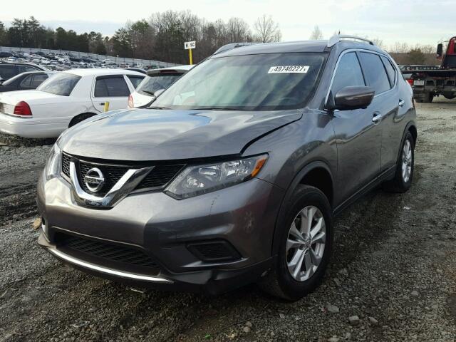 KNMAT2MT4FP528278 - 2015 NISSAN ROGUE S GRAY photo 2