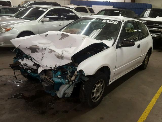 2HGEH2379RH520436 - 1994 HONDA CIVIC VX WHITE photo 2