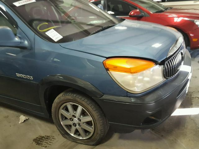 3G5DB03E32S549567 - 2002 BUICK RENDEZVOUS BLUE photo 9