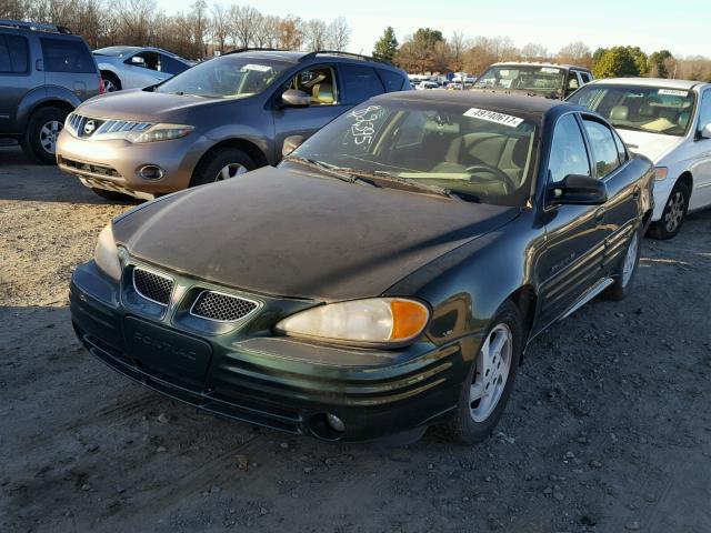 1G2NF52E6YM884206 - 2000 PONTIAC GRAND AM S GREEN photo 2