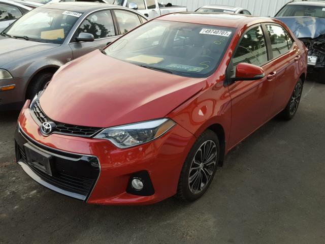 5YFBURHE6EP148961 - 2014 TOYOTA COROLLA L RED photo 2