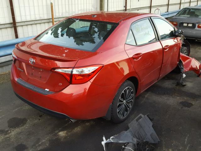 5YFBURHE6EP148961 - 2014 TOYOTA COROLLA L RED photo 4