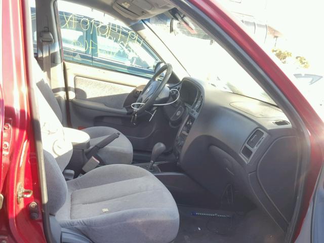 KMHDN46D04U791581 - 2004 HYUNDAI ELANTRA GL RED photo 5