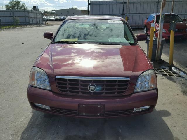 1G6KF57991U166863 - 2001 CADILLAC DEVILLE DT BURGUNDY photo 9