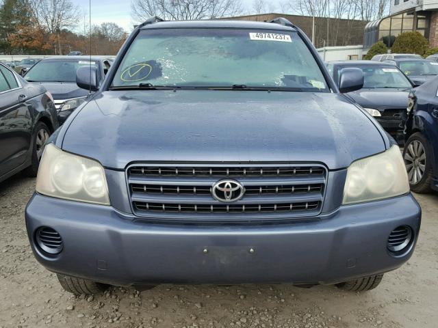 JTEHF21A730104389 - 2003 TOYOTA HIGHLANDER BLUE photo 9