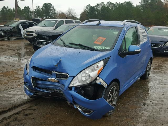 KL8CF6S94EC414245 - 2014 CHEVROLET SPARK 2LT BLUE photo 2