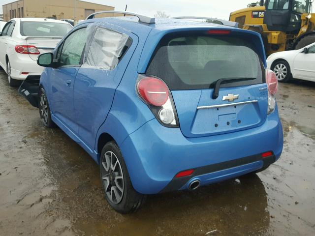 KL8CF6S94EC414245 - 2014 CHEVROLET SPARK 2LT BLUE photo 3