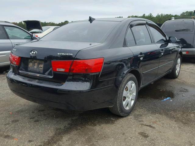 5NPET46C99H486717 - 2009 HYUNDAI SONATA GLS BLACK photo 4