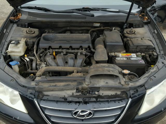 5NPET46C99H486717 - 2009 HYUNDAI SONATA GLS BLACK photo 7