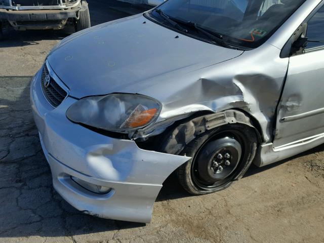 1NXBR32E18Z004616 - 2008 TOYOTA COROLLA CE SILVER photo 9