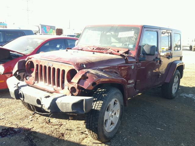 1J4GA59187L190279 - 2007 JEEP WRANGLER S 勃艮第红 照片 2