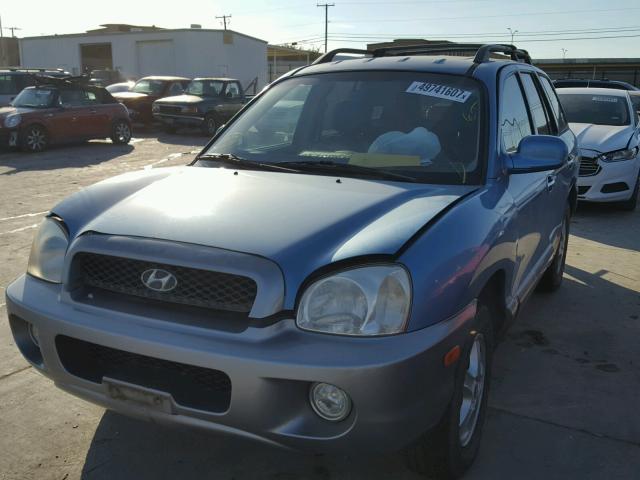 KM8SC73E14U826463 - 2004 HYUNDAI SANTA FE G BLUE photo 2