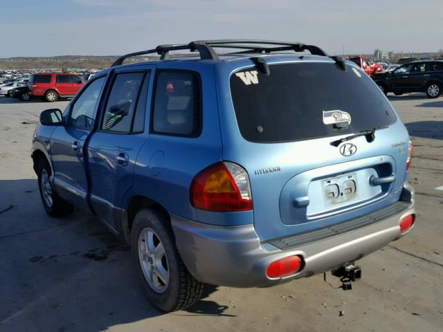 KM8SC73E14U826463 - 2004 HYUNDAI SANTA FE G BLUE photo 3