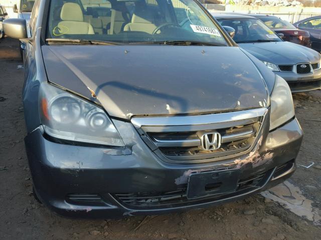 5FNRL38427B003811 - 2007 HONDA ODYSSEY EX GRAY photo 9