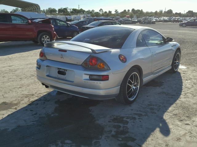 4A3AC84H63E210214 - 2003 MITSUBISHI ECLIPSE GT SILVER photo 4