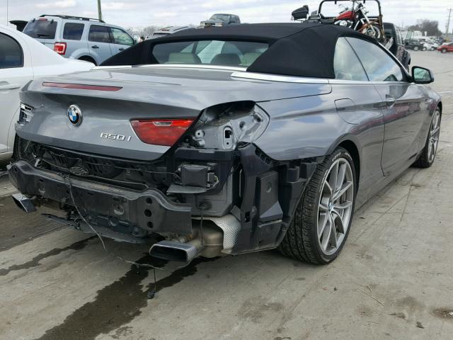 WBALZ3C59CDL73317 - 2012 BMW 650 I GRAY photo 4